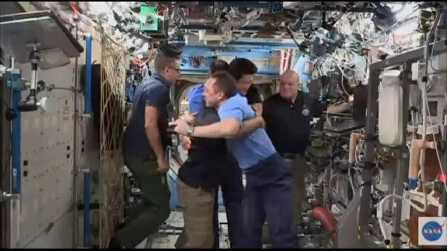 Así es una despedida en la Estación Espacial Internacional