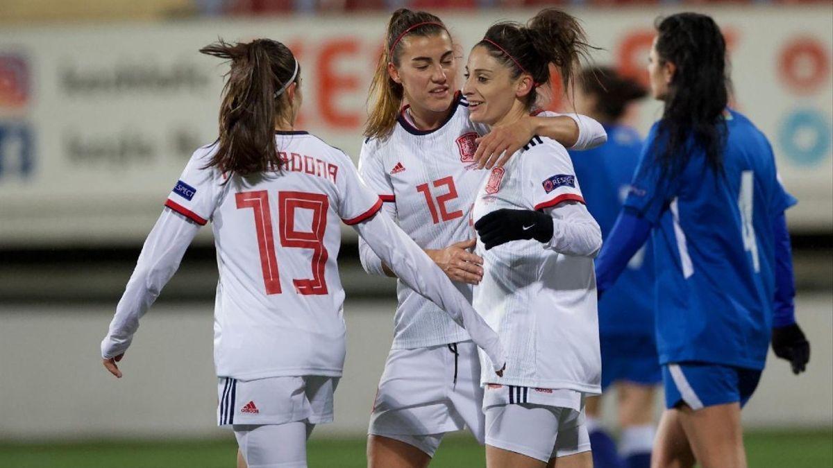 Jugadoras de las selección española de fútbol femenino.