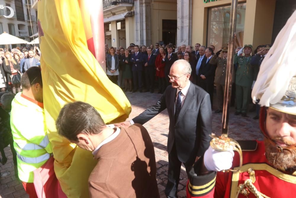 Accidentada celebración del Día de la Constitución en Málaga.