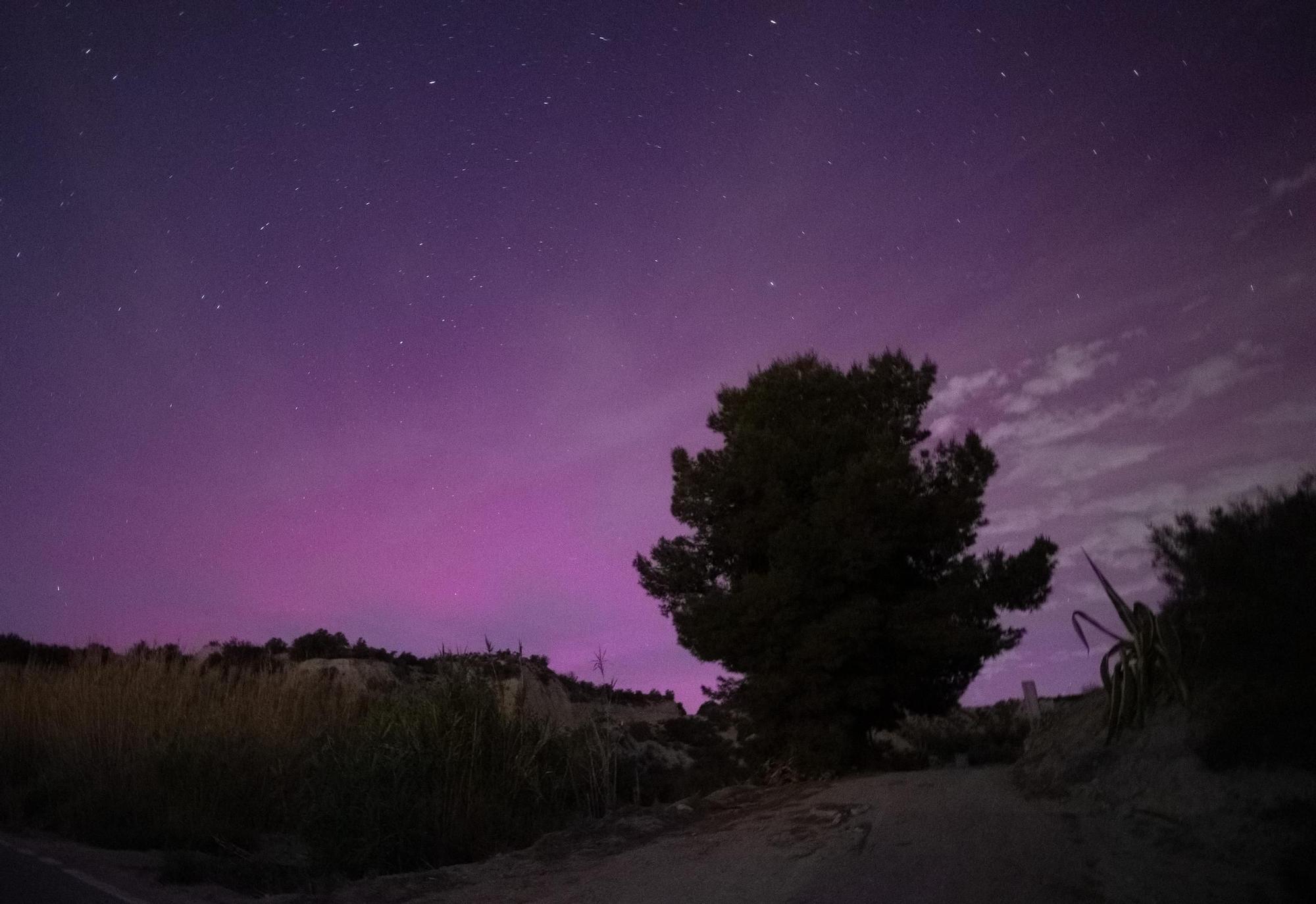 Así se ha visto en el cielo de Murcia la Aurora Boreal
