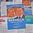 Carteles electorales de Agrupación Nacional con la imagen de Marine Le Pen y Jordan Bardella