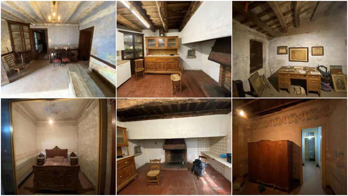 Algunas de las estancias del interior de Can Paronet, en la Clota, documentados en el estudio histórico de Actium