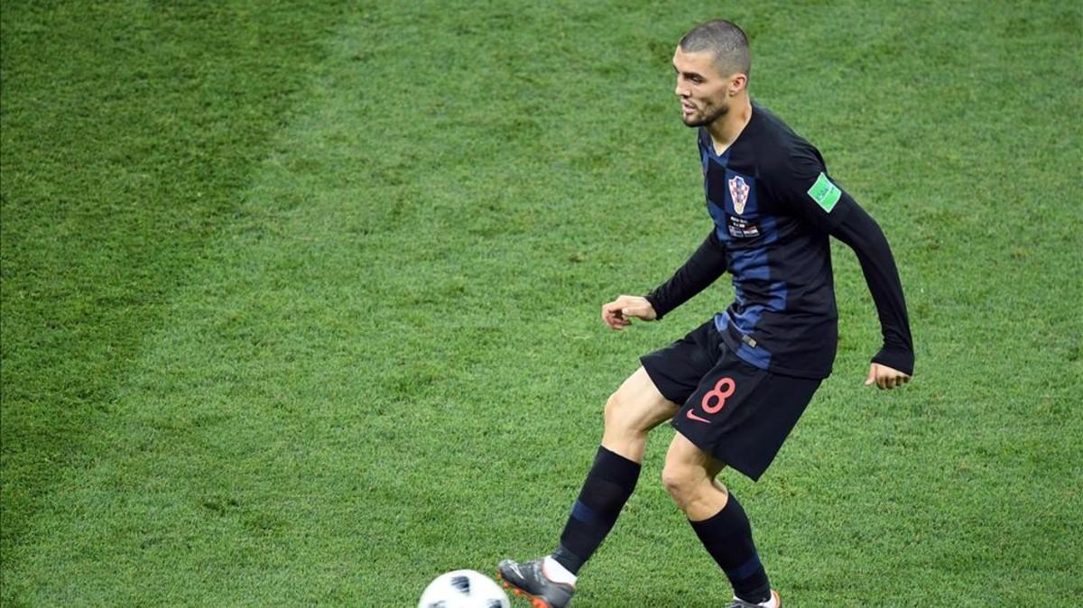 Mateo Kovacic en un partido con su selección durante el Mundial de Rusia