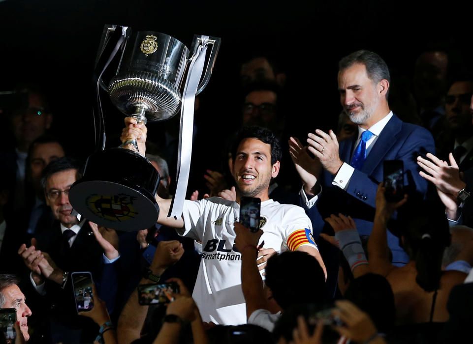 El Valencia y su afición celebran la Copa del Rey