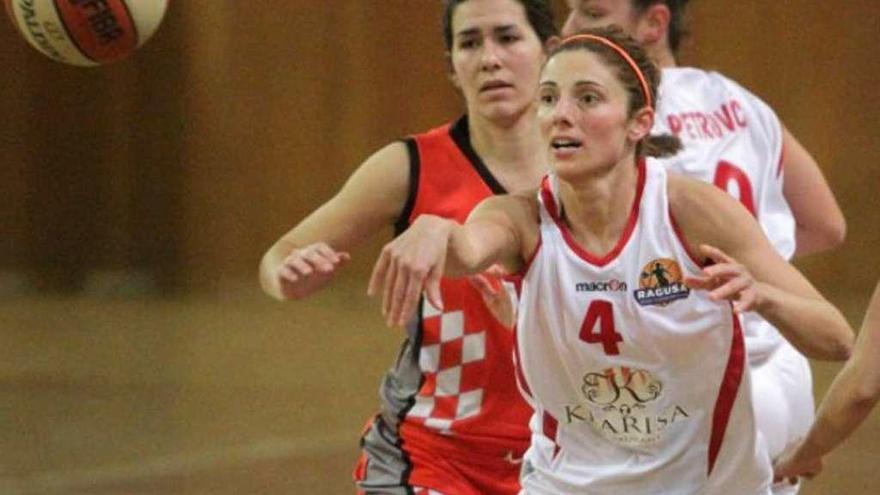 Jovana Vukoje, durante un partido de su etapa en Croacia