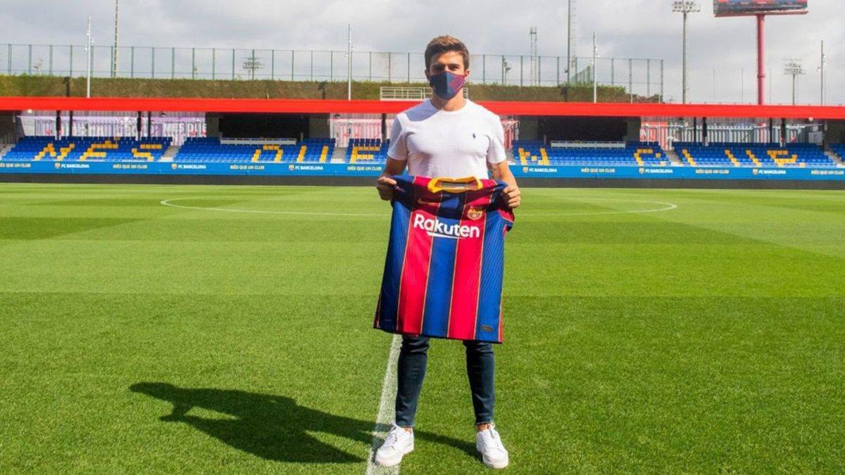 Joaquín Zeballos, con su camiseta azulgrana