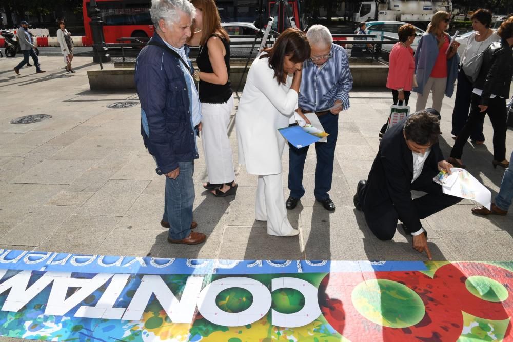 Mural por el Día del Mayor en Afundación