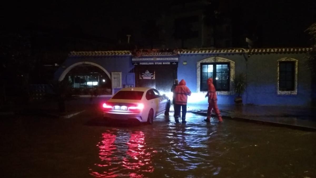 Imagen de la lluvia anoche en la Marina Alta.