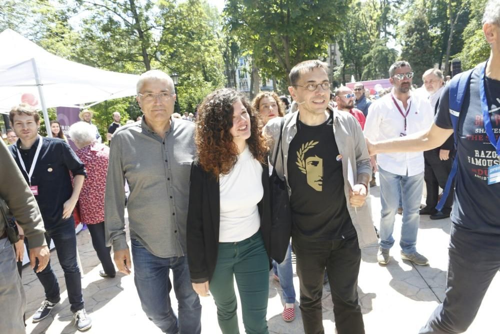 Acto electoral de Podemos en Oviedo con Juan Carlos Monedero