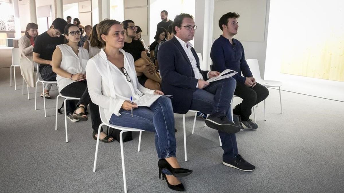 Marie V. Le Barzic, Aleix Valls y Pep Gómez, en la presentación de Numa Barcelona.