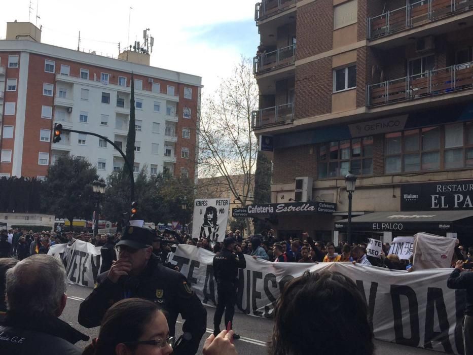 Protestas de la afición del Valencia CF