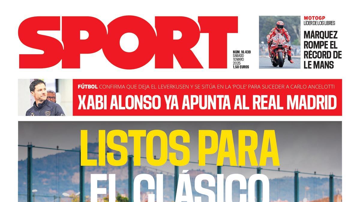 La portada SPORT de hoy 10 de mayo
