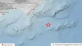 Terremoto de magnitud 5,5 se hace notar esta mañana frente a las costas de Murcia, Almería y Granada