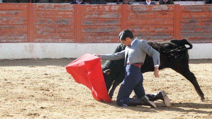 Uno de los novilleros en la anterior eliminatoria del bolsín.