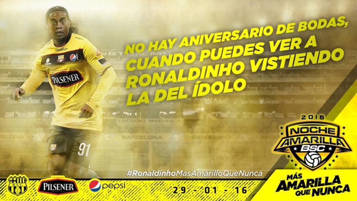El cartel del partido, con Ronaldinho de gran reclamo