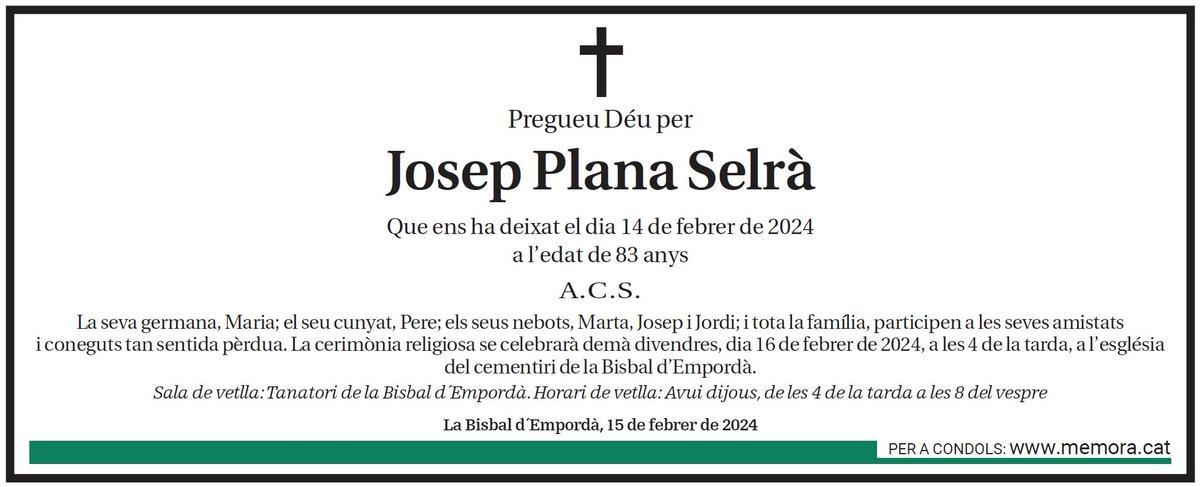Josep Plana Selrà.