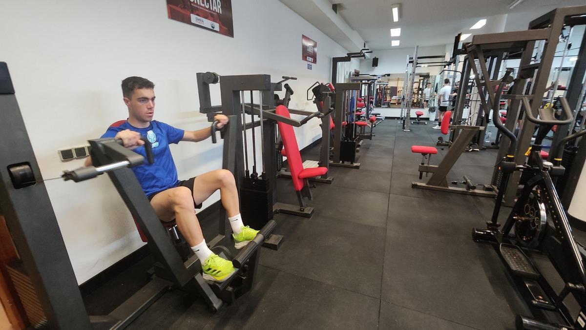 Nicolás Martínez, en el gimnasio.