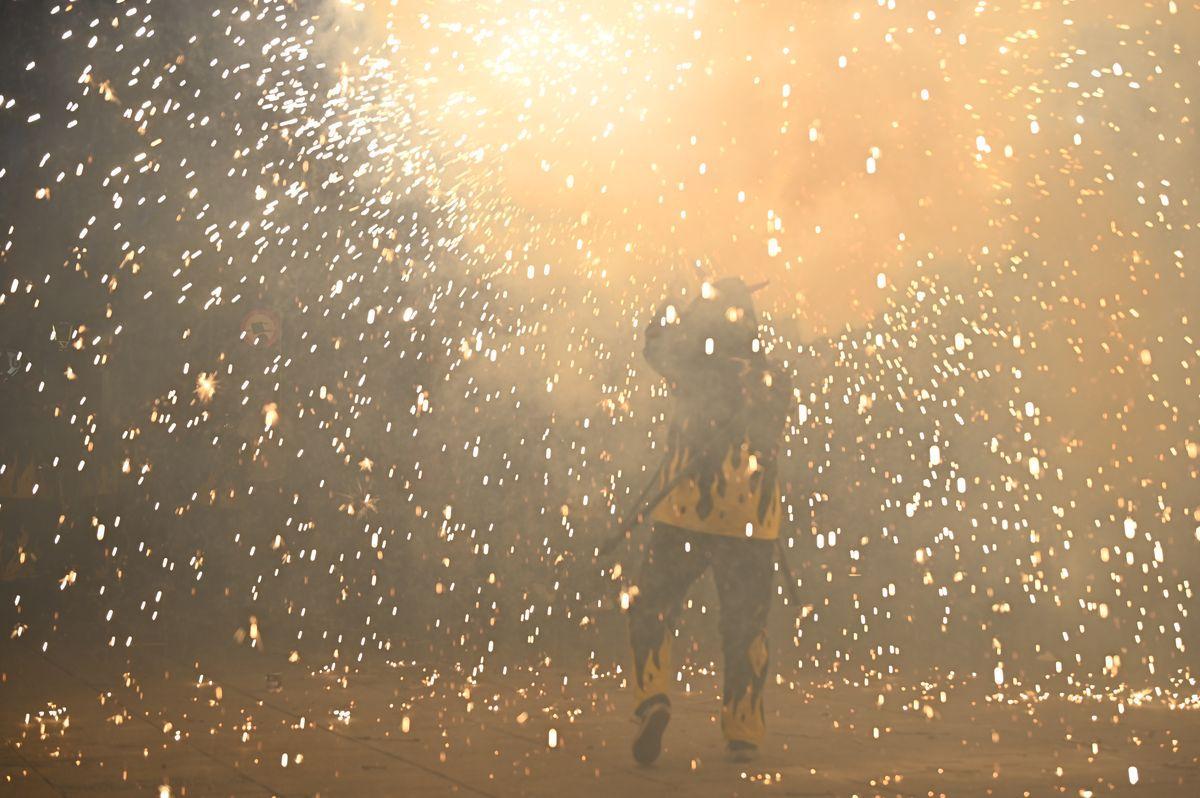 Un correfoc en la provincia de Castellón en una imagen de archivo.