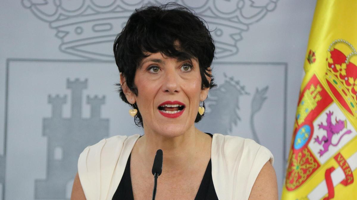La ministra portaveu, Elma Saiz, aquest dimarts a la roda de premsa del Consell de Ministres