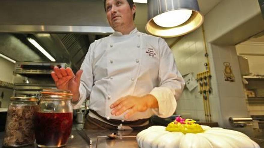 Kiko Moya, en el restaurante L&#039;Escaleta de Cocentaina.