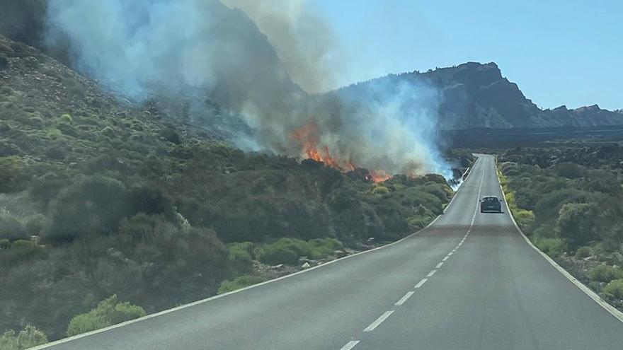 Incendio en el Parque Nacional del Teide