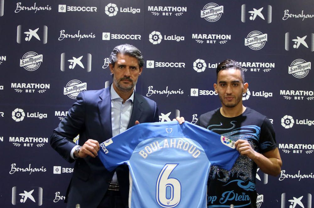 Presentación de Badr Boulahroud como nuevo jugador del Málaga CF.