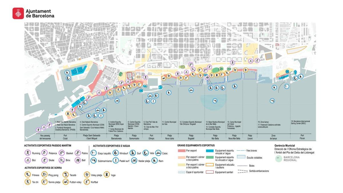 Mapa del área que incluye Pavelló blau.