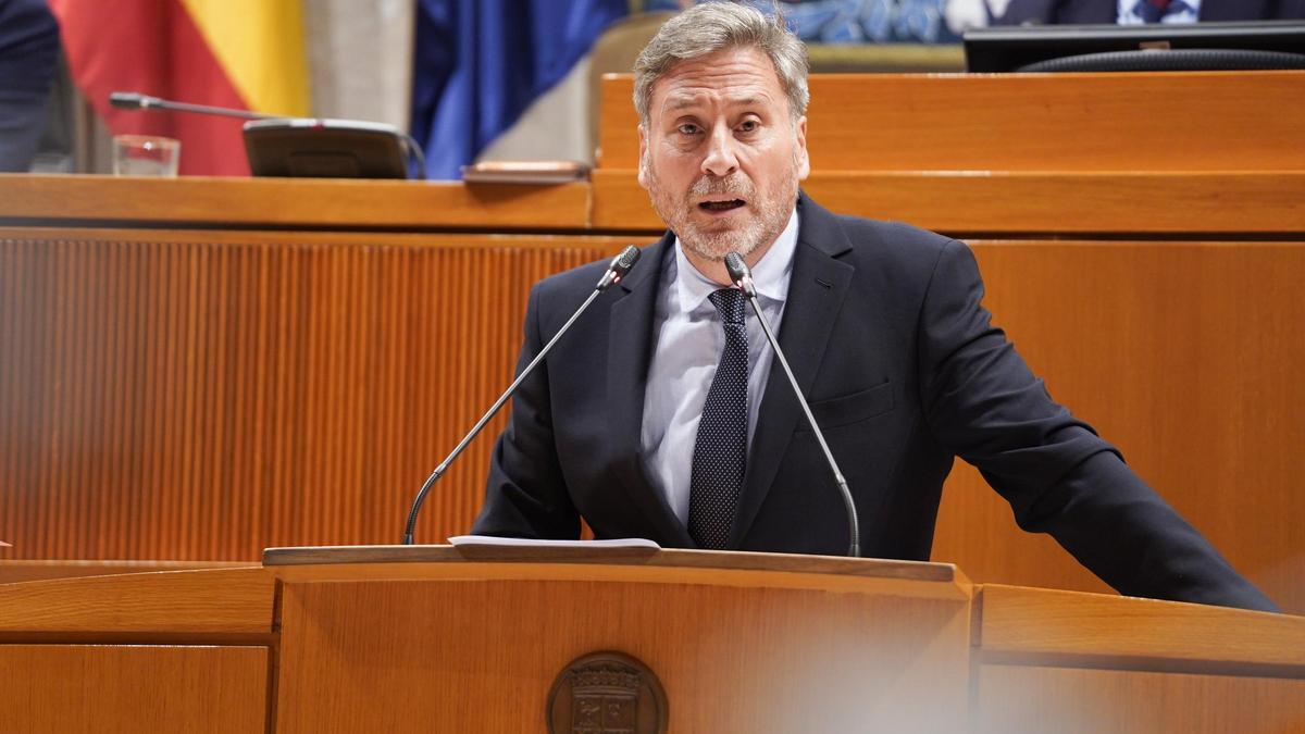 El portavoz de CHA, José Luis Soro, en el último debate sobre el estado de la comunidad.