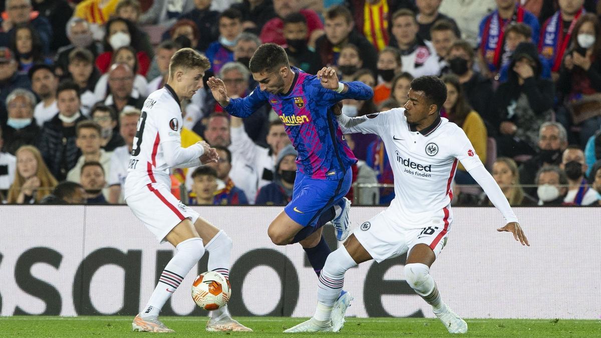 Ferran Torres, en el partido ante el Eintracht de Frankfurt