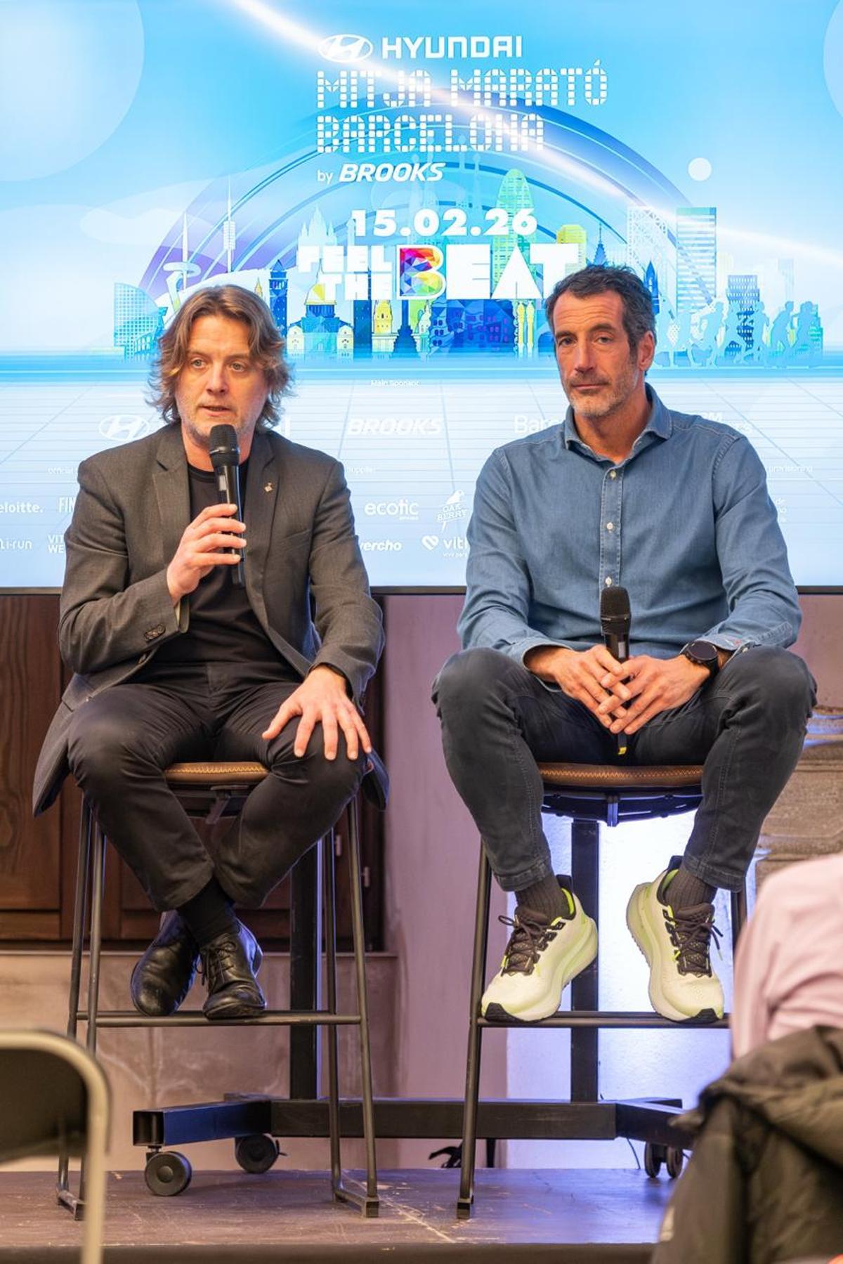 Escudé y Llorens, en la presentación de la Mitja