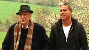 Mossèn Ballarín y Albert Om, en el programa de TV-3 ’El convidat’.