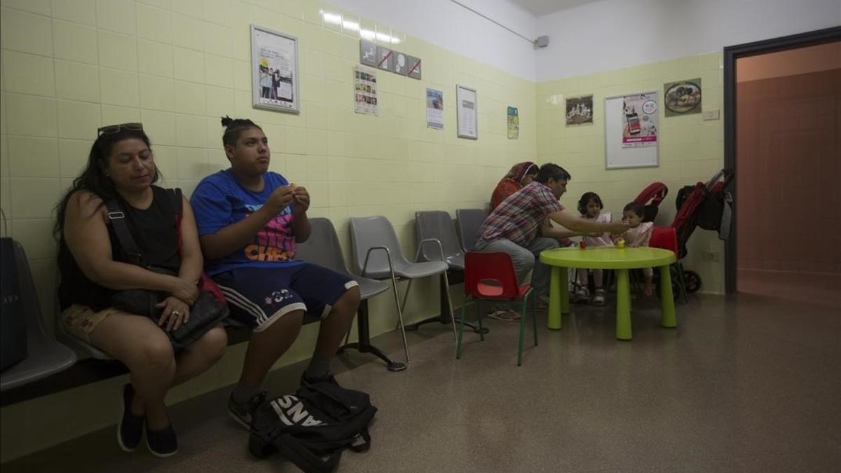 Sala de espera de pediatría del CAP Raval Nord