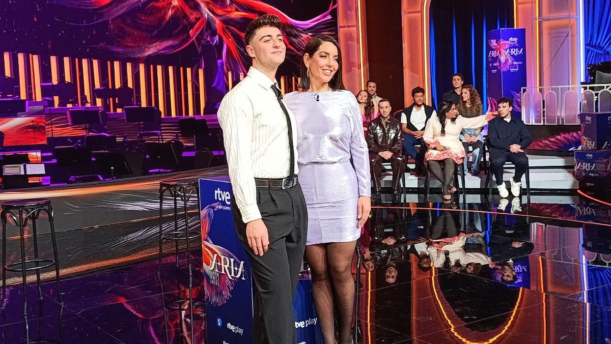 Juanjo Bona y Ruth Lorenzo, en el plató de 'ARIA, locos por la ópera'