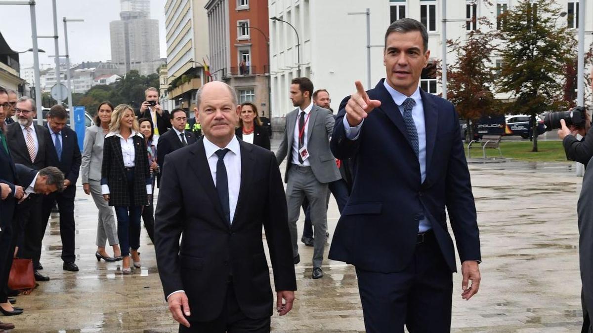 Pedro Sánchez y Olaf Scholz.