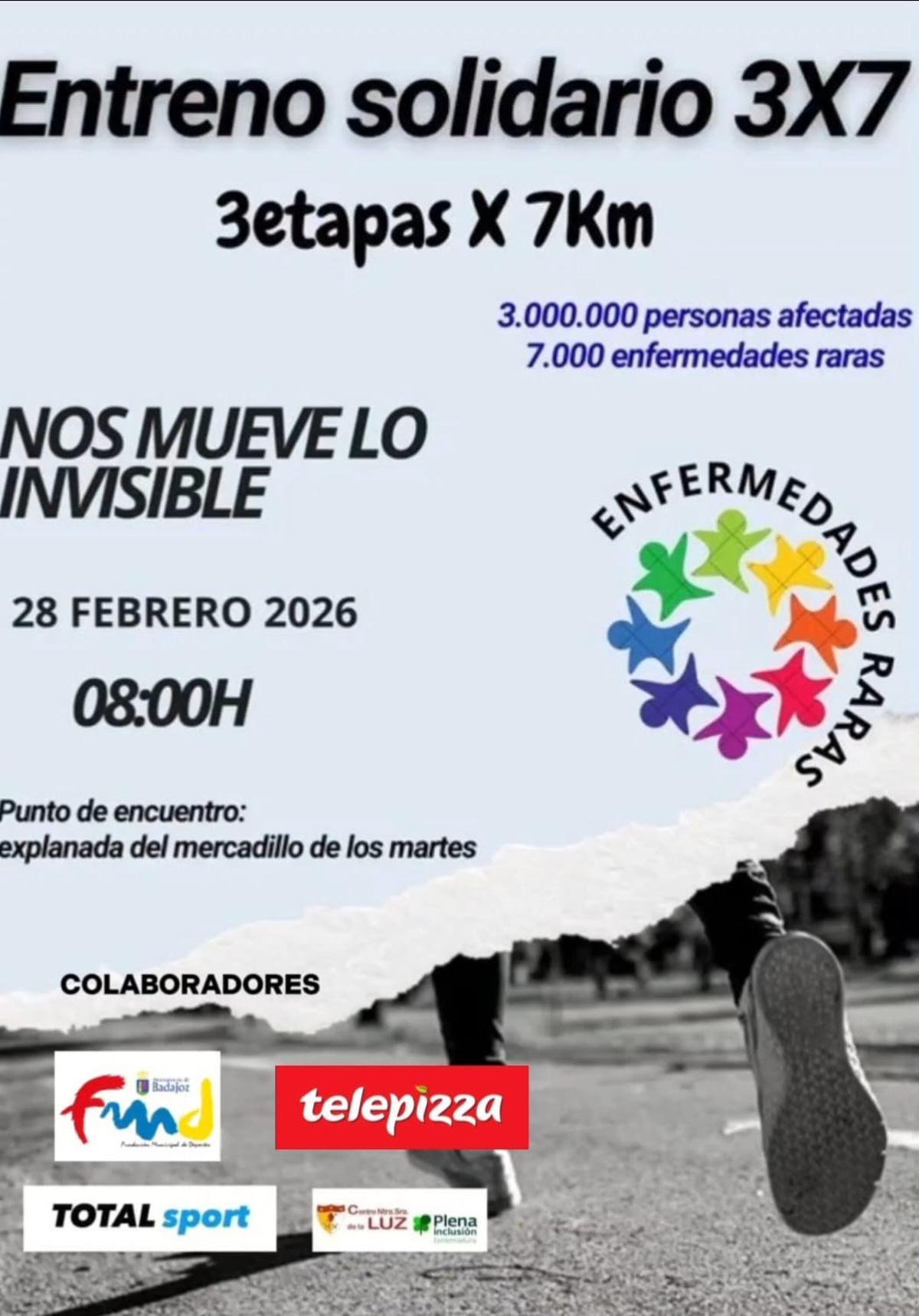 Imagen promocional de la carrera solidaria