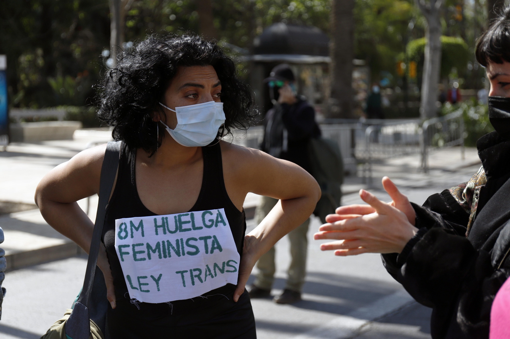 Manifestación por el 8M en las calles del Centro de Málaga