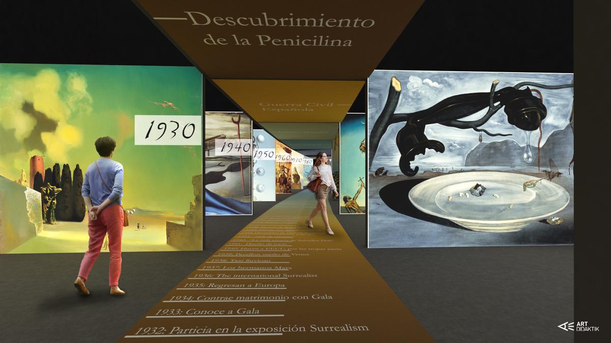 Render de com serà l&#039;experiència immersiva &#039;Desafío Dalí&#039; a IFEMA