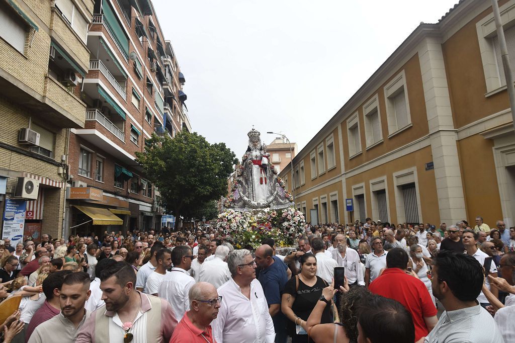 Bajada de la Virgen de la Fuensanta desde su Santuario hasta el templo catedralicio de Murcia