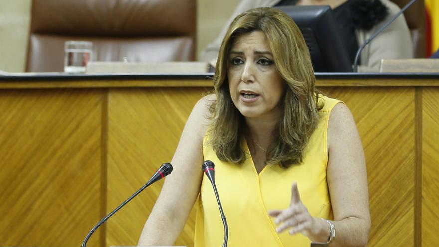 Susana Díaz, durante su Parlamento andaluz.