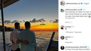 Ralf Schumacher ha presentado a su novio Etienne en redes sociales