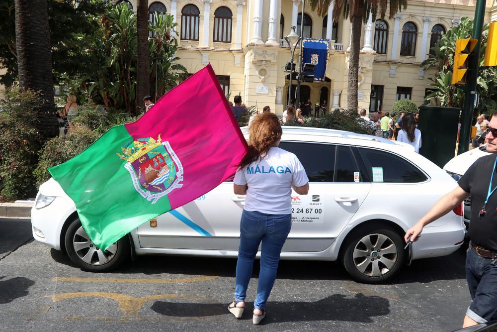 Manifestación de taxistas contra Cabify