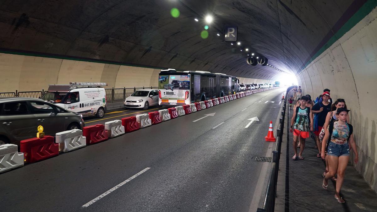 Ni peatones ni coches particulares podrán acceder al túnel durante varios días.