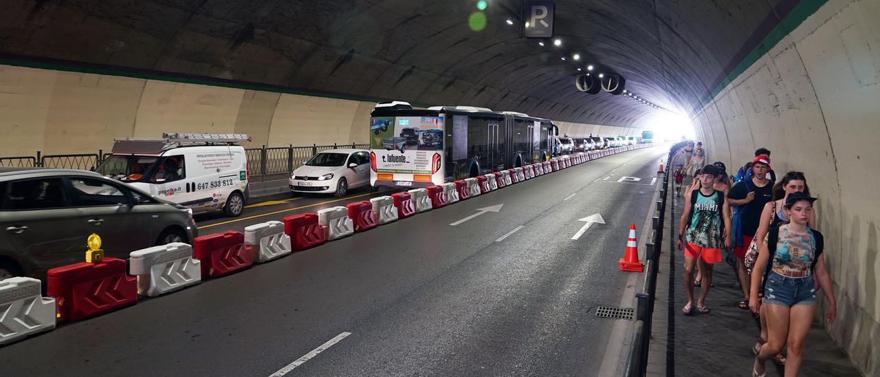 Ayer comenzaron las obras de insonorización del túnel de la Alcazaba