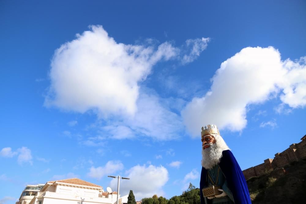 Reyes Magos gigantes en el Centro de Málaga