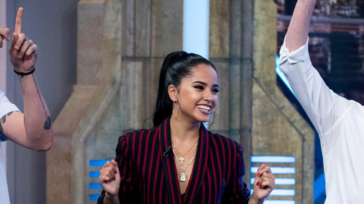 El look de Becky G en su visita a 'El Hormiguero'