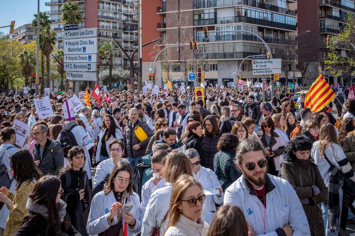 Protesta de médicos en Catalunya