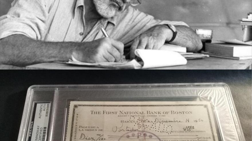 Cheque firmado por Hemingway