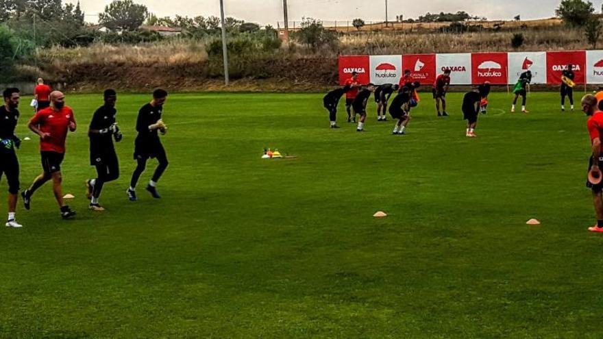 El Zamora CF, durante un entrenamiento.