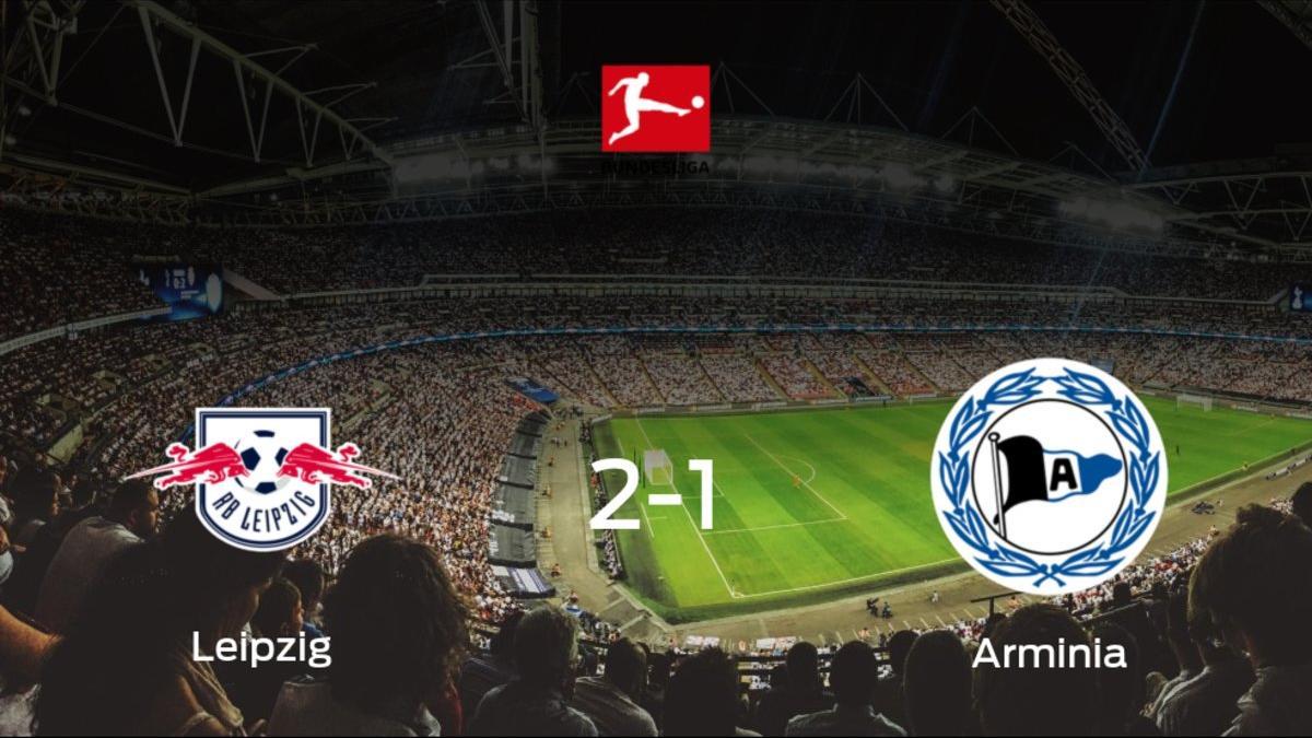 El RB Leipzig se hace fuerte en casa y vence al Arminia Bielefeld (2-1)