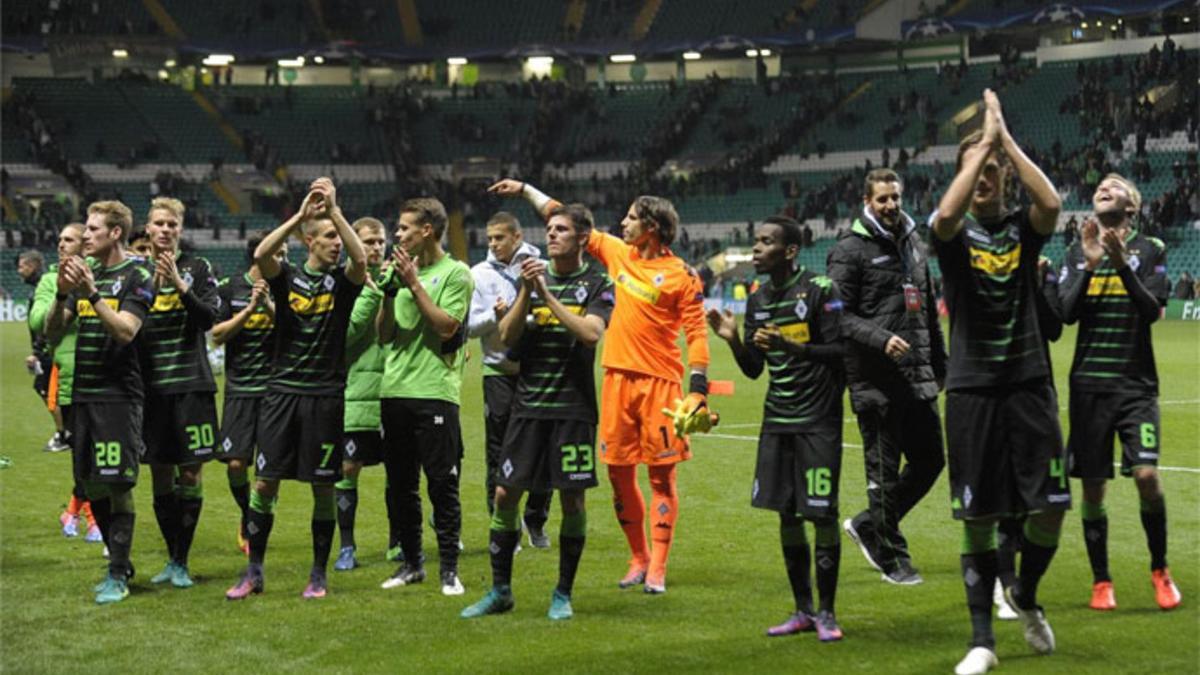 El Borussia celebró su victoria en Escocia